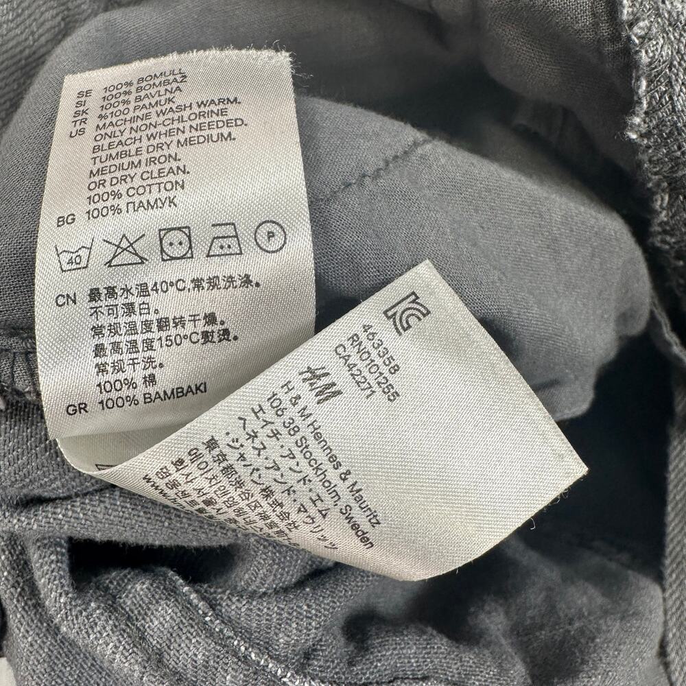 Divided Jeans H&M Slim Straight Mens 36 Gray Mid Rise Denim Casual Streetwear - Picture 6 of 10